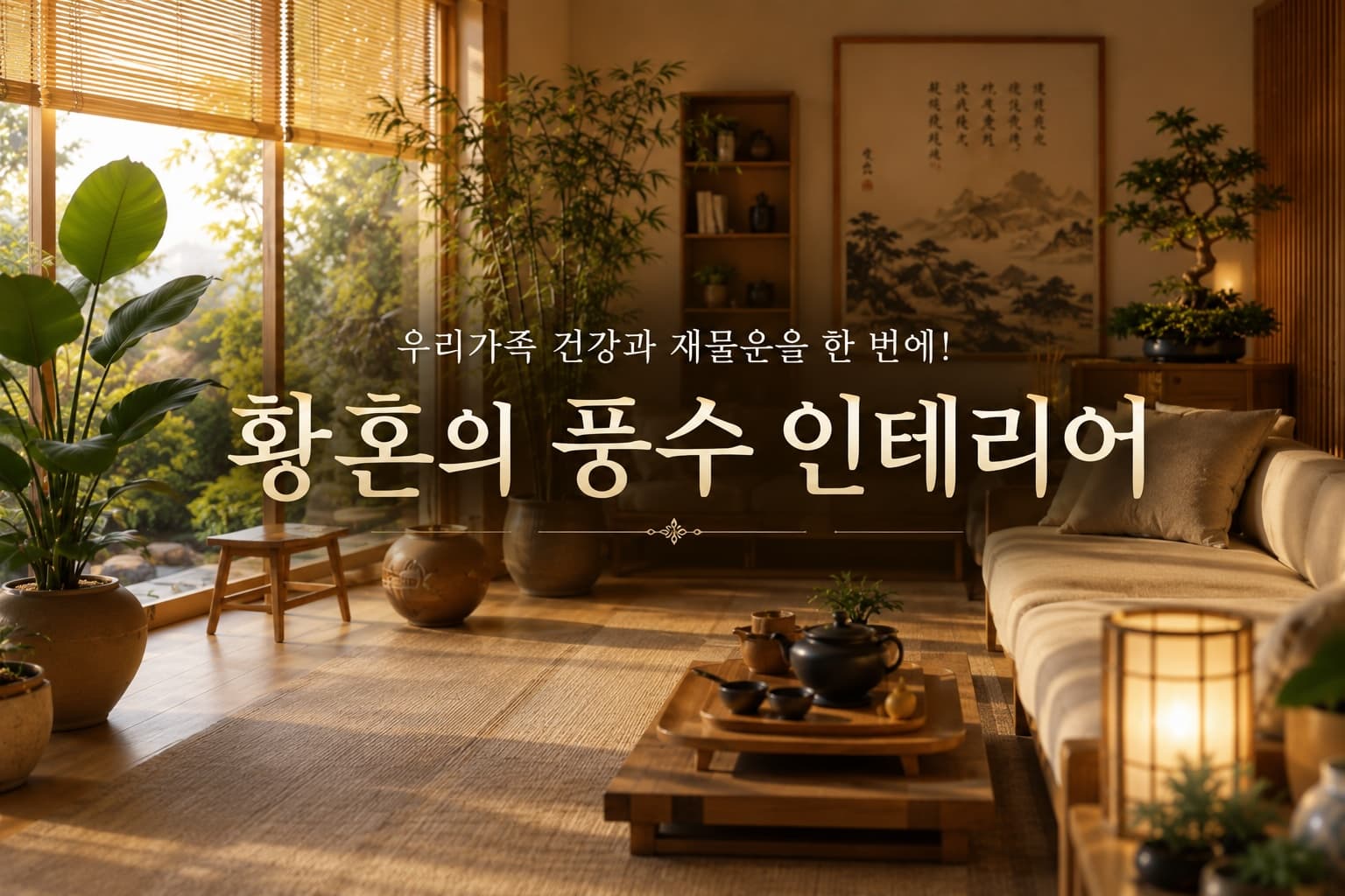 우리 가족 건강과 재물운을 한 번에! '황혼의 풍수 인테리어'
