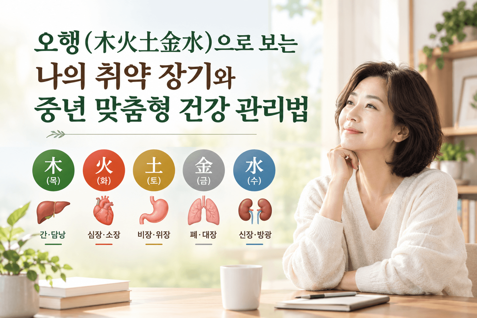 오행(木火土金水)으로 보는 나의 취약 장기와 중년 맞춤형 건강 관리법