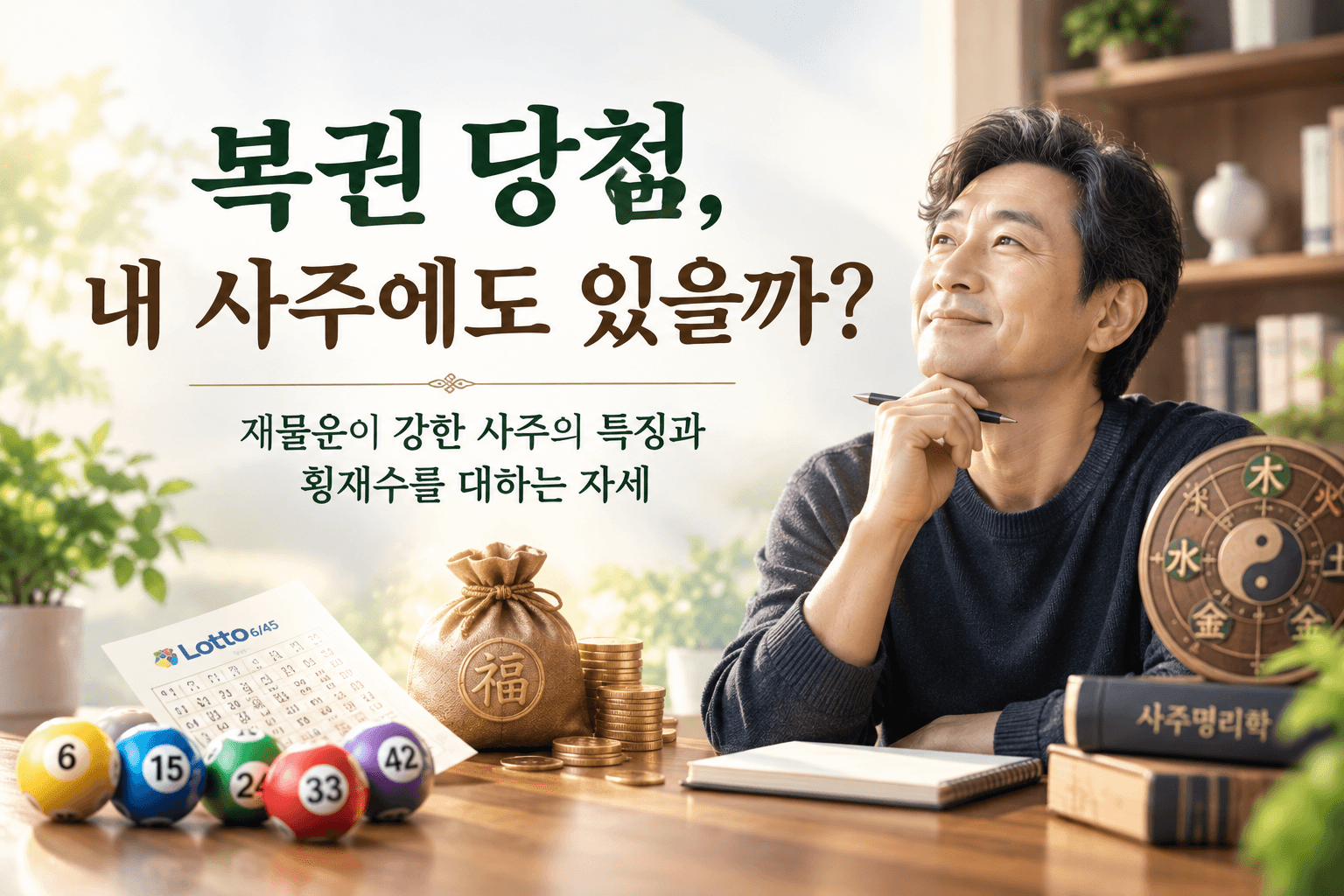 복권 당첨, 내 사주에도 있을까? — 재물운이 강한 사주의 특징과 횡재수를 대하는 자세