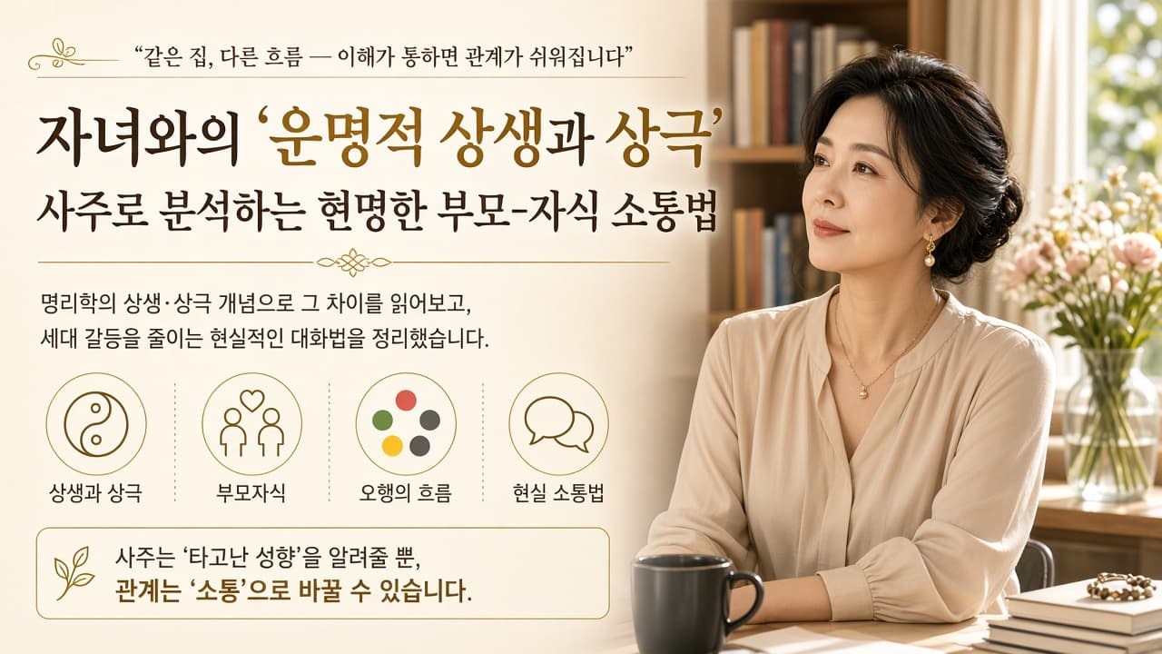'운명적 상생과 상극' — 사주로 분석하는 현명한 부모-자식 소통법