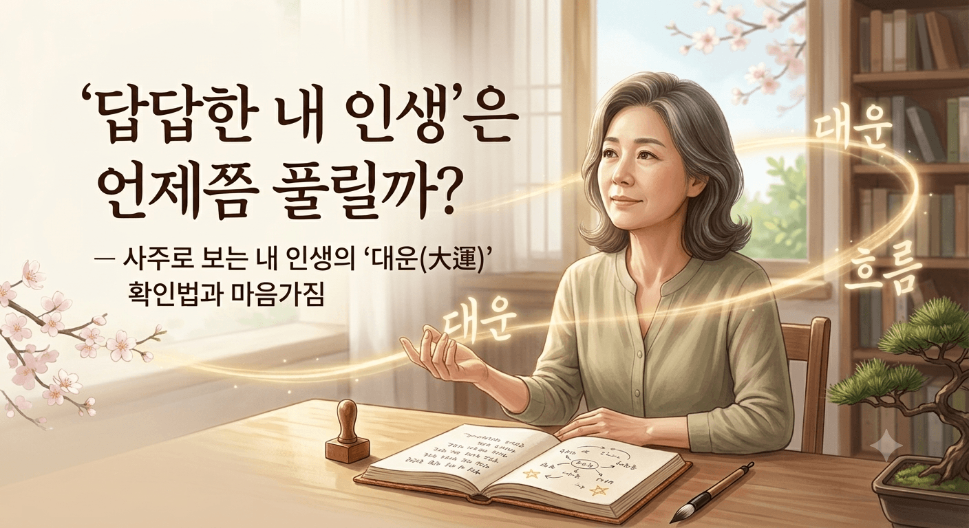 '답답한 내 인생'은 언제쯤 풀릴까? — 사주로 보는 내 인생의 '대운(大運)' 확인법과 마음가짐